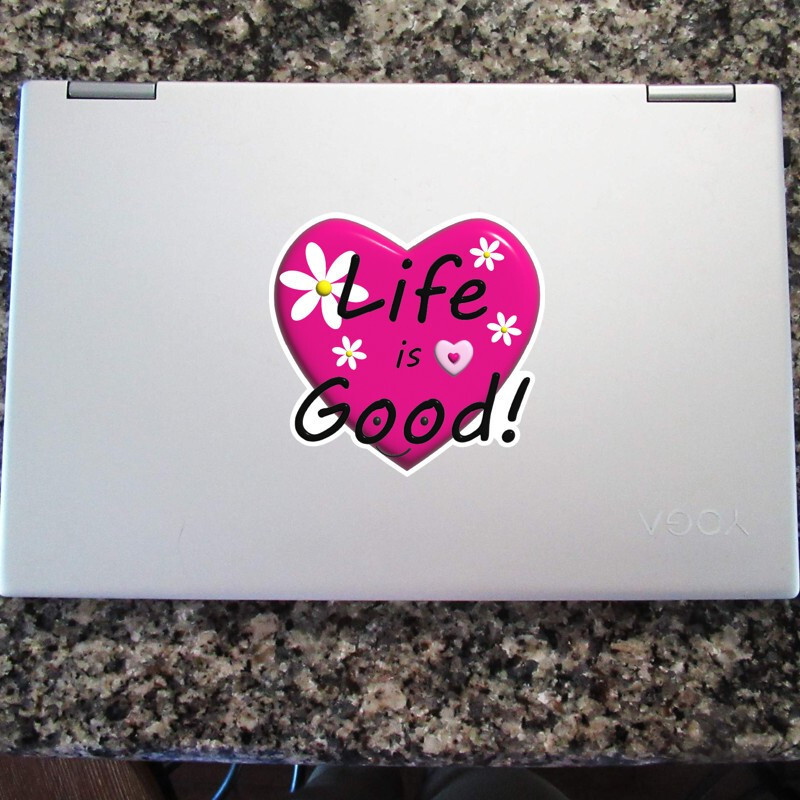 Life is Good Vinyl Sticker Inspirational Waterproof Decal for Laptop Car Bottle