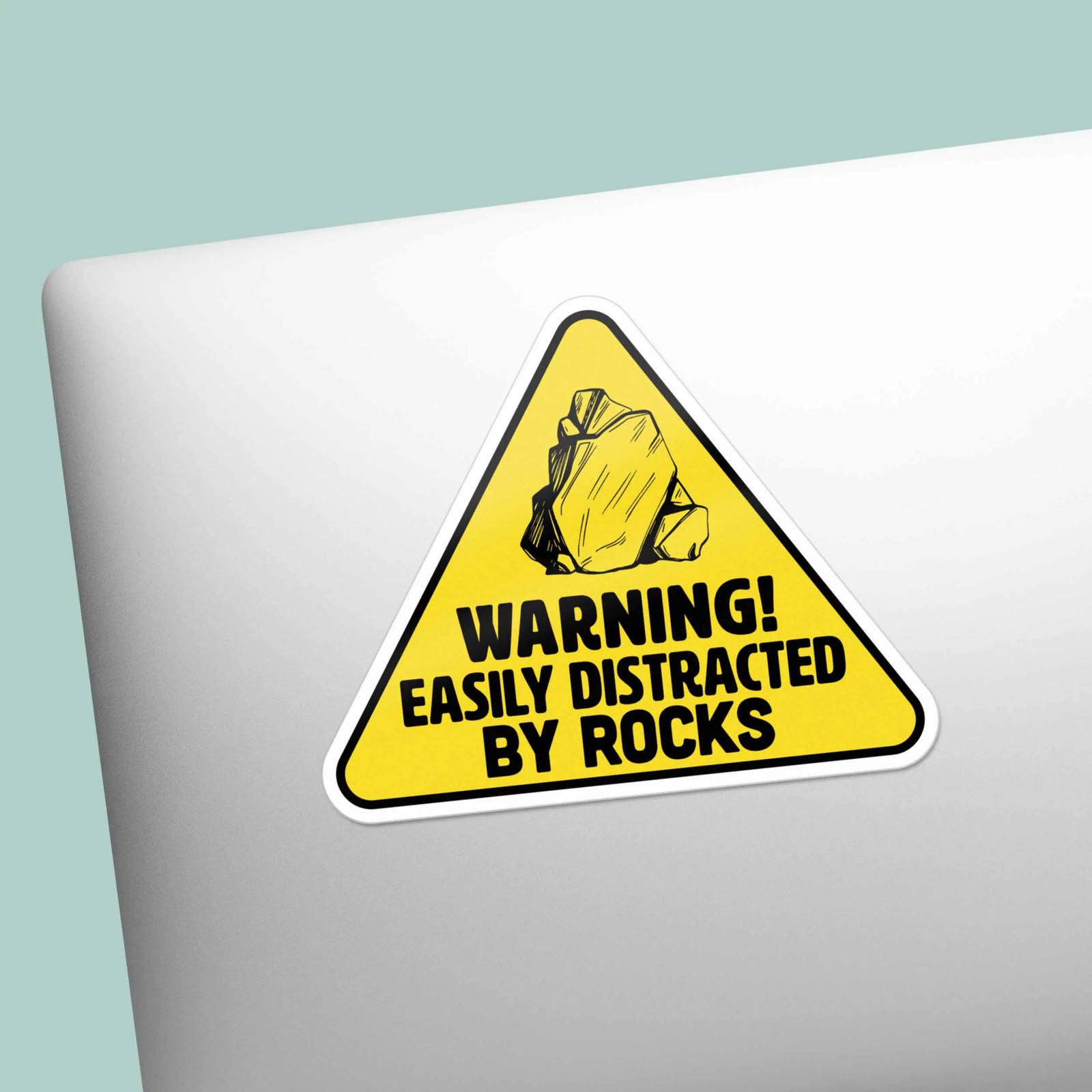 Easily Distracted by Rocks Sticker – Funny Nature Decal