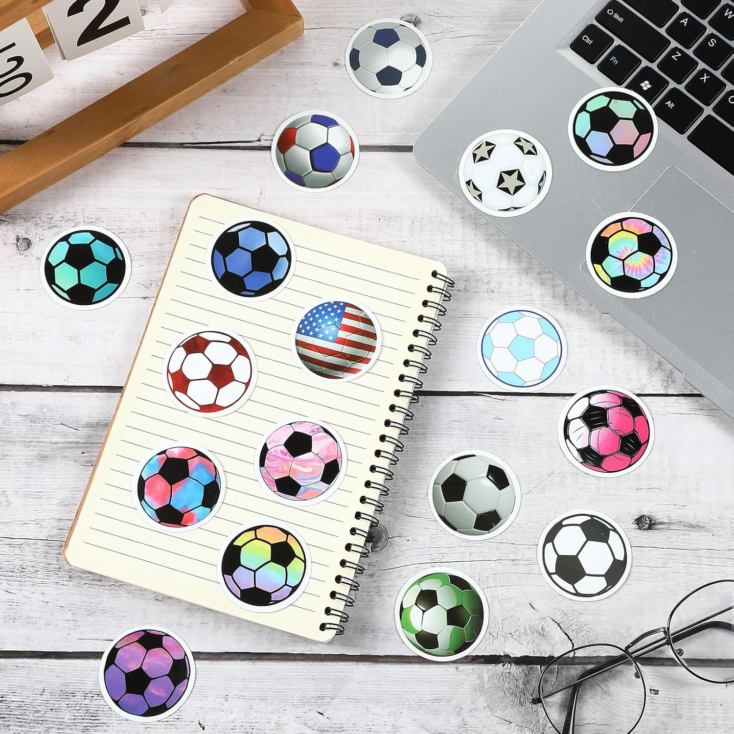 240 Pcs Soccer Stickers for Scrapbooking, Vinyl Waterproof Stickers for Teens &