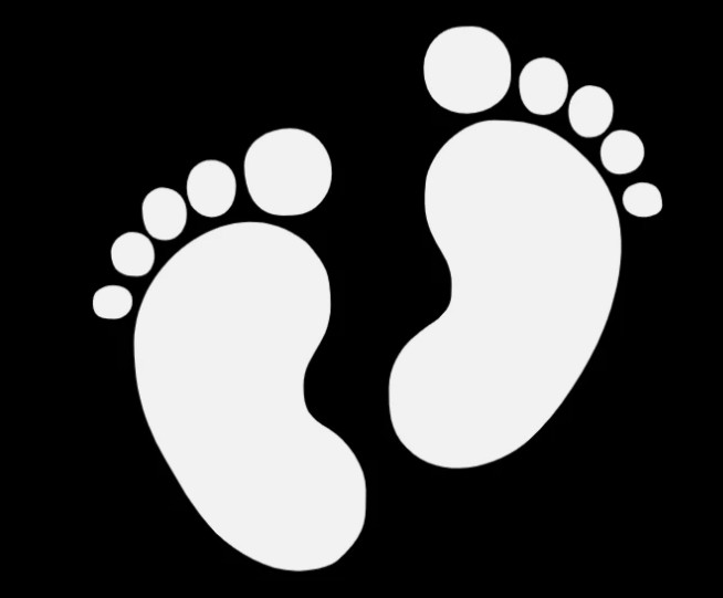 Baby Feet Sticker Vinyl Decal – Foot Print Cute Footprint Paw Tracks Car Window