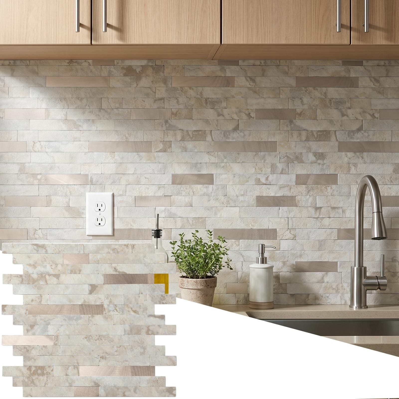 2026 New Upgrade 11.34" X 11.57" Peel and Stick Backsplash, Stick on Backspla…