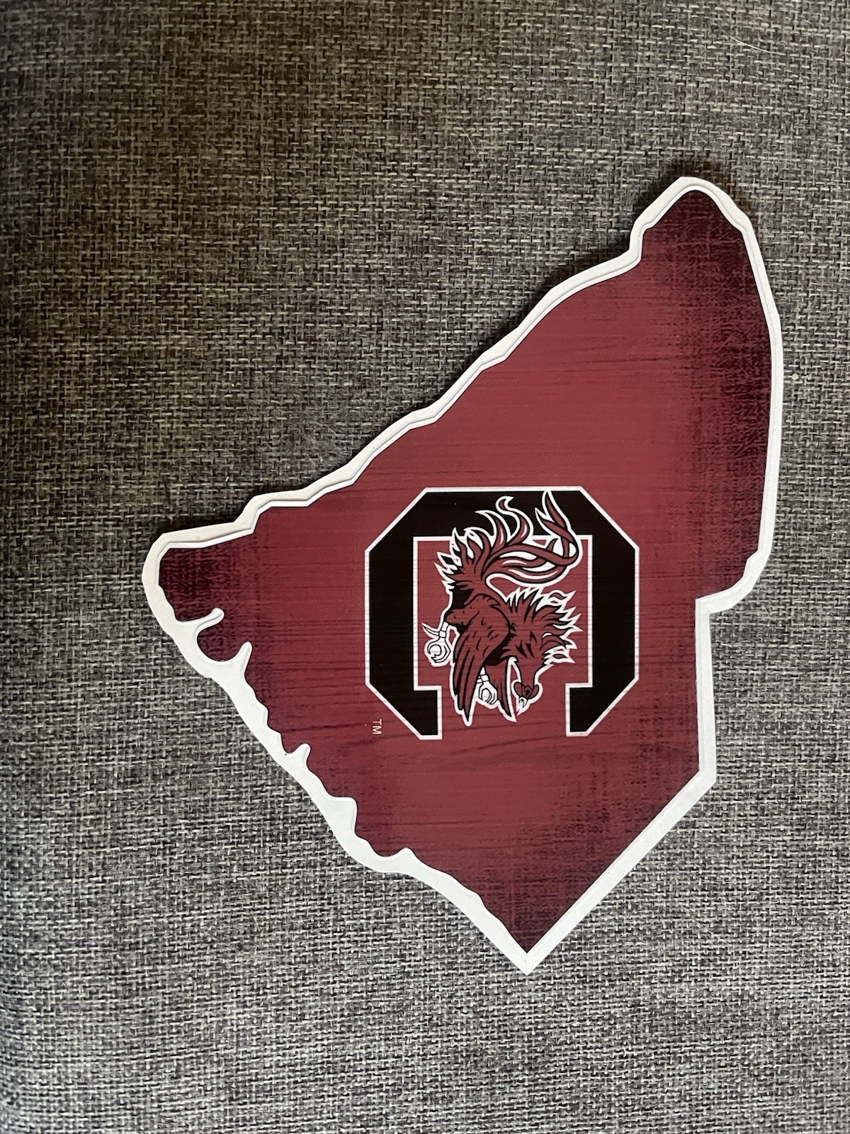 SC GAMECOCKS Laminated Decal Shape Of South Carolina Approx 10” Tall