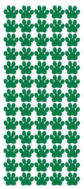 Paw Stickers Sticker Green 3/4" DC15-068