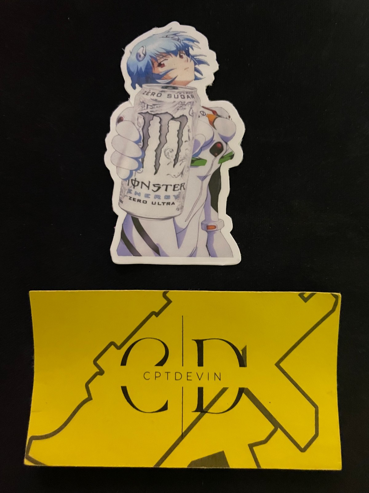 Rei Ayanami x Monster Energy Funny Waterproof Sticker | Neon Genesis Evangelion