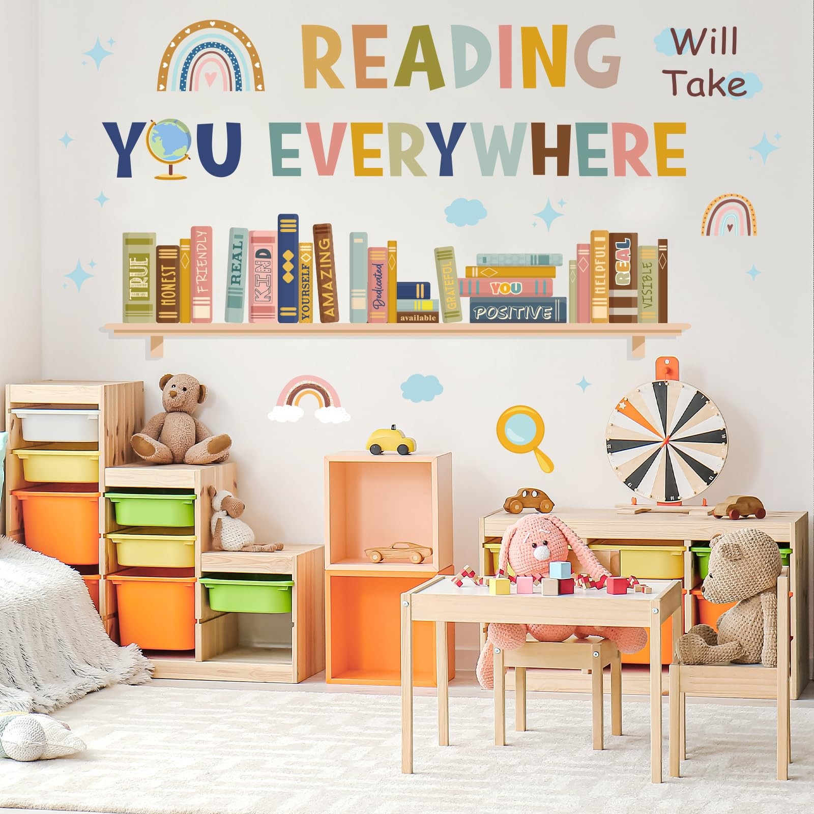 Boho Reading Will Take You Everywhere Wall Stickers Inspirational Quote Wall …