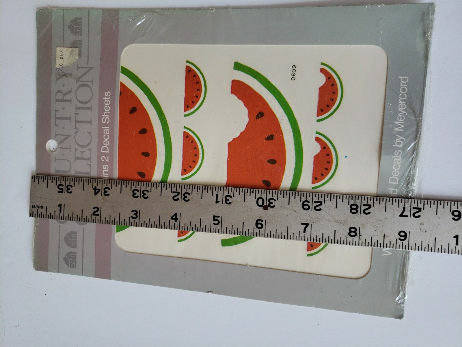 Meyercord Water Applied Art Decals Watermelons Vintage Country New NOS