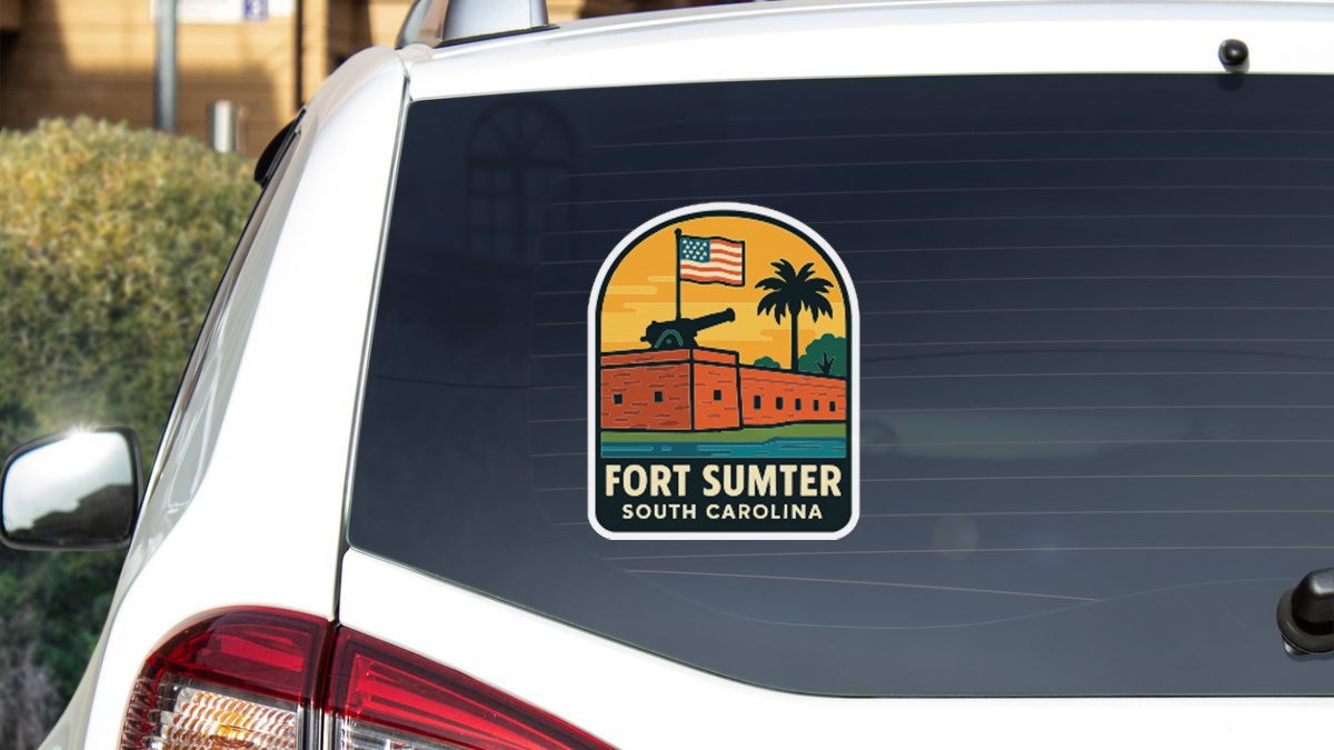 Fort Sumter South Carolina Sticker Decal Vinyl Die-Cut Symbolic Landmark Design