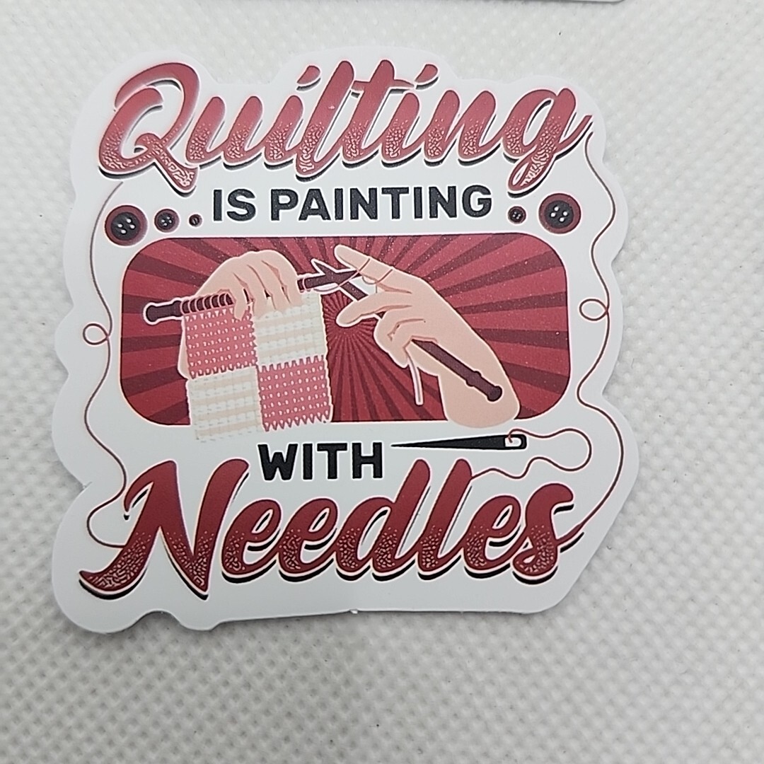 Lot Of 9 Crafts Knitting Sewing Quilting Garden Vinyl Waterproof Stickers Quotes
