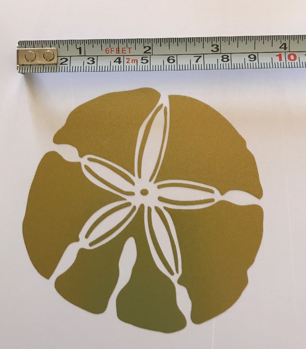 Shell Sticker – Sand Dollar Beach Seashell Ocean Islands Tropical Waves