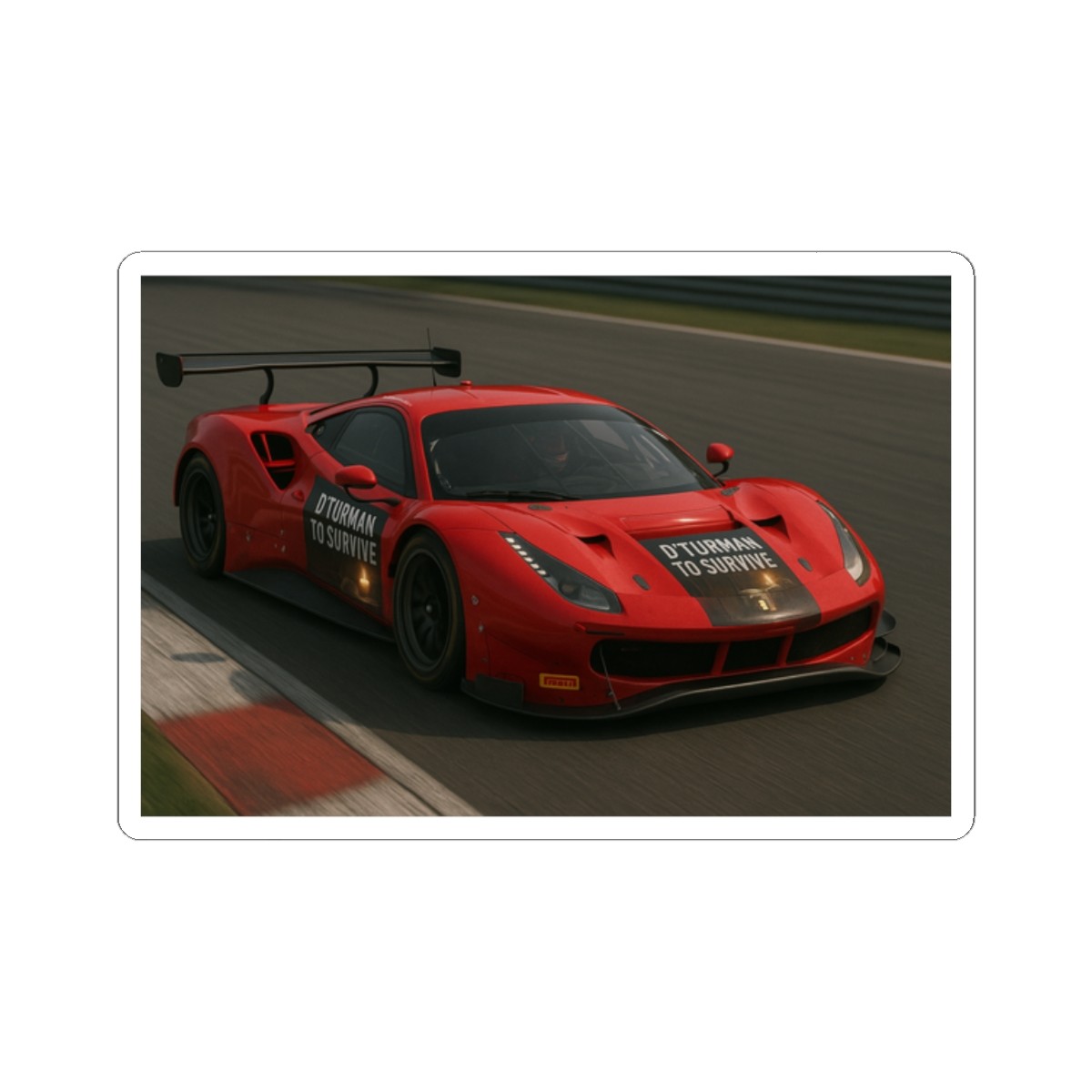 True Crime Survivor Ferrari Kiss-Cut Stickers