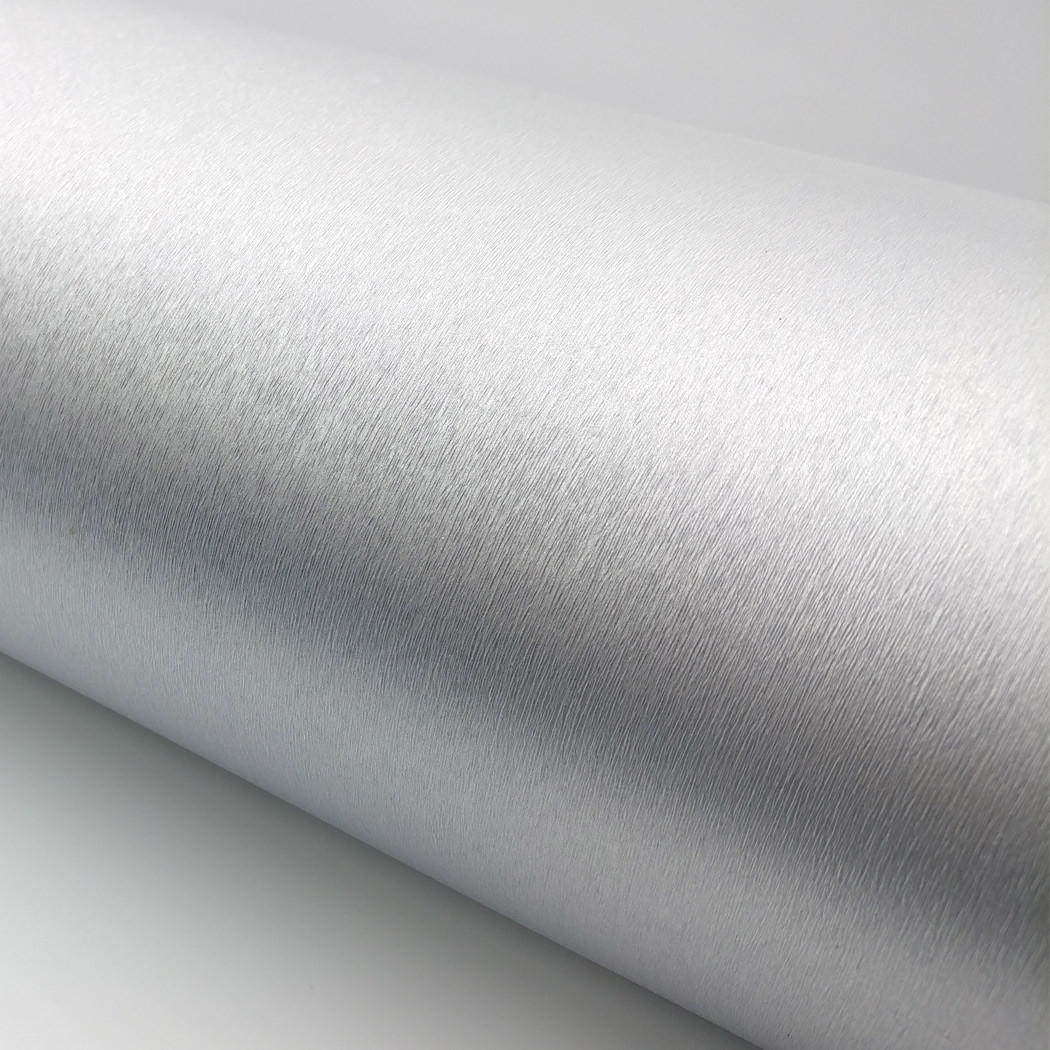 Peel & Stick Brushed Metallic Contact Paper Silver for Cabinet Shelf Liner