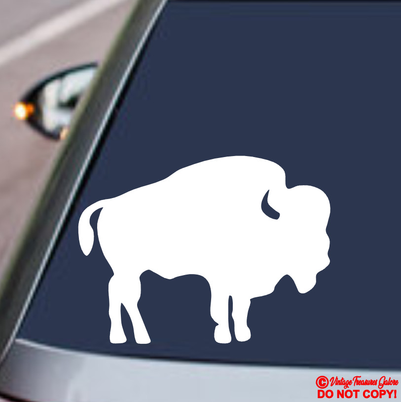 BUFFALO Vinyl Decal Sticker Car Rear Window Wall Bumper American Bison Old West