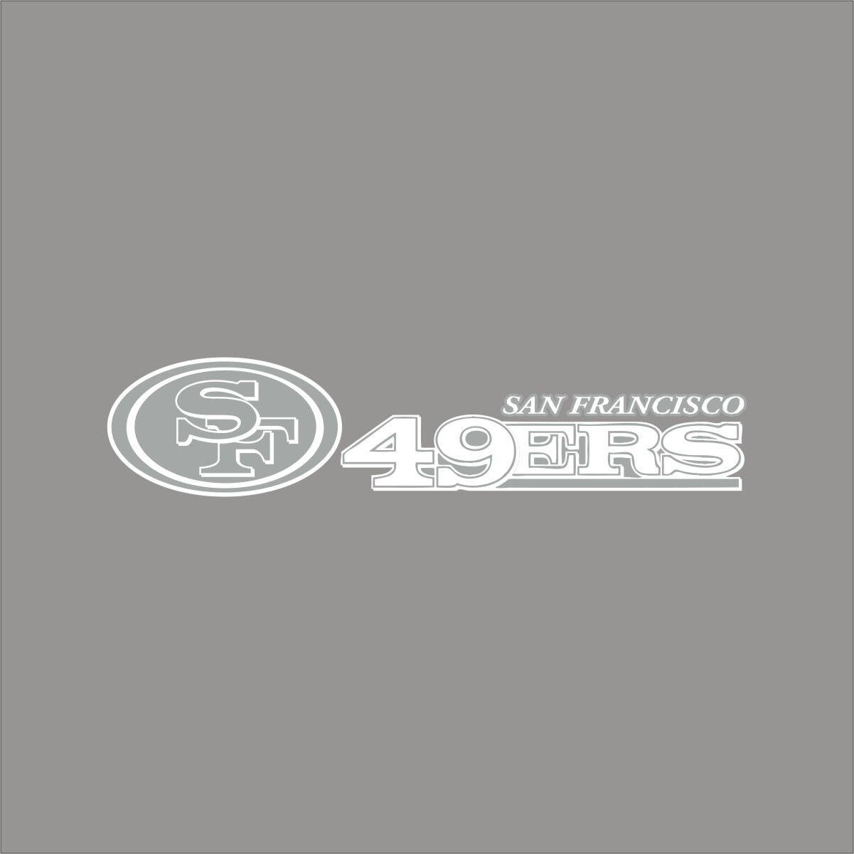 San Francisco 49ers #6 NFL Team Logo 1 Color Vinyl Decal Sticker Window Car Wall