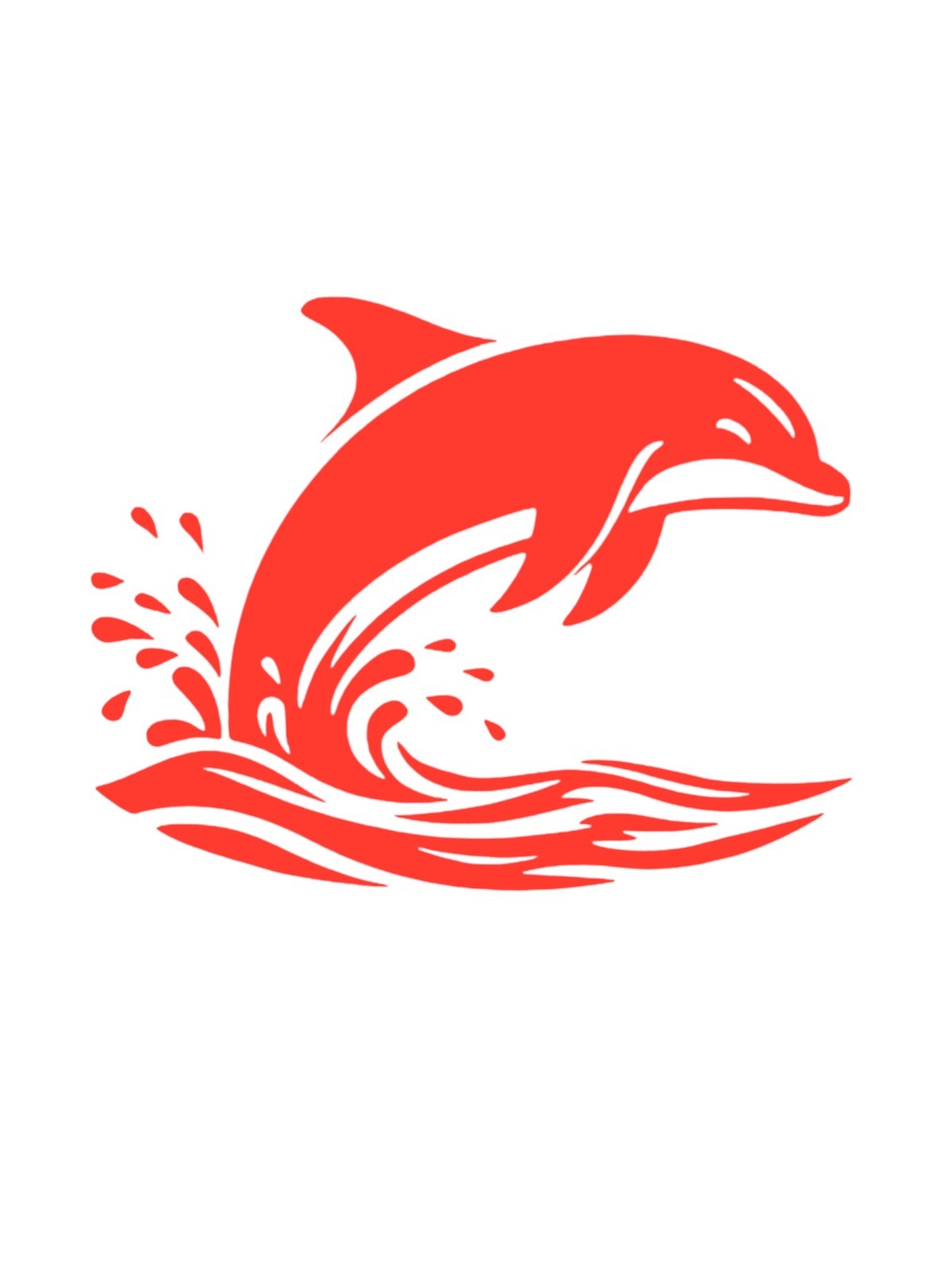 Dolphin splashing Decal for car Windows Laptops most Smooth Surfaces