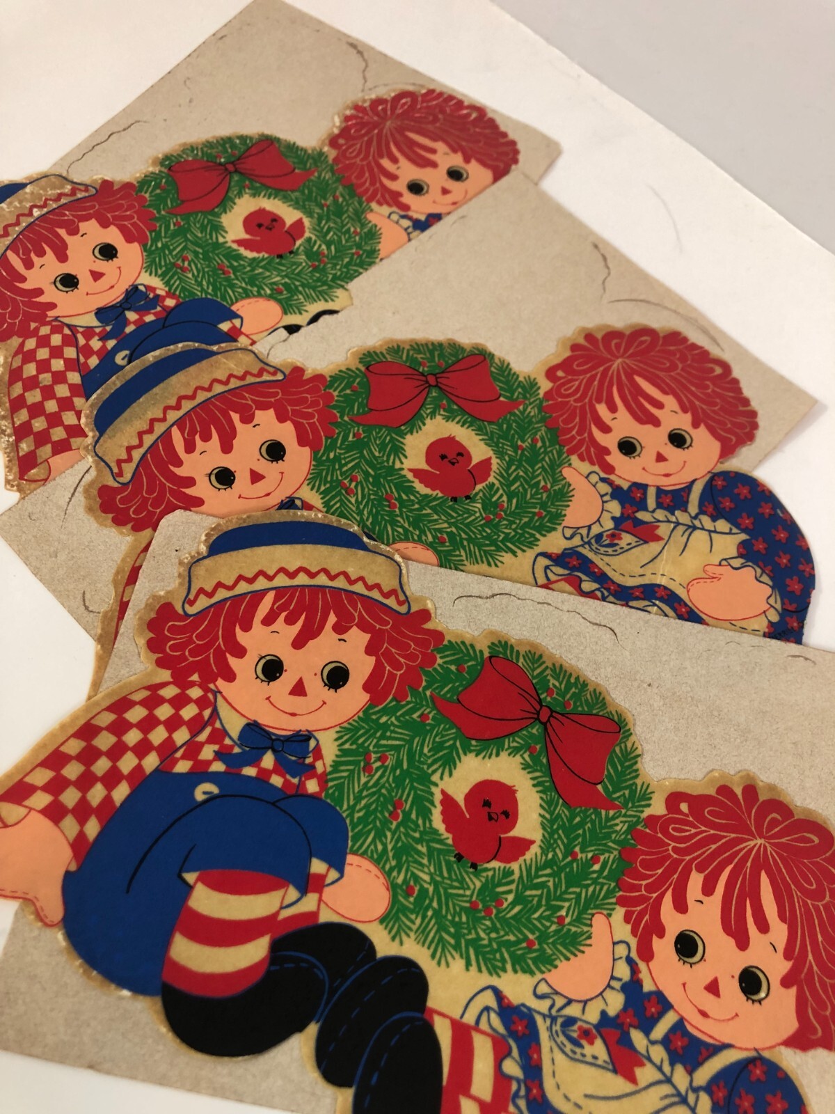 Vintage Raggedy Ann & Andy Craft Decals Novelty Nursery Decor 3 X 6