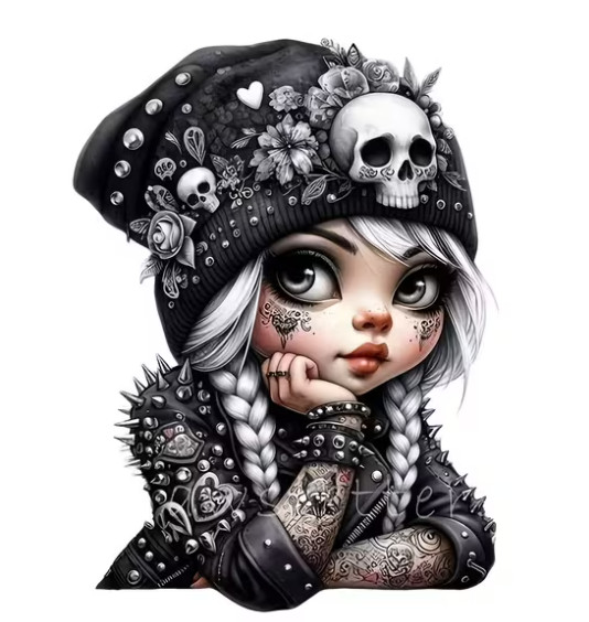 Cartoon Gothic Sticker Decal Laptop Wall Mirror Cup Tumblr Locker Bin