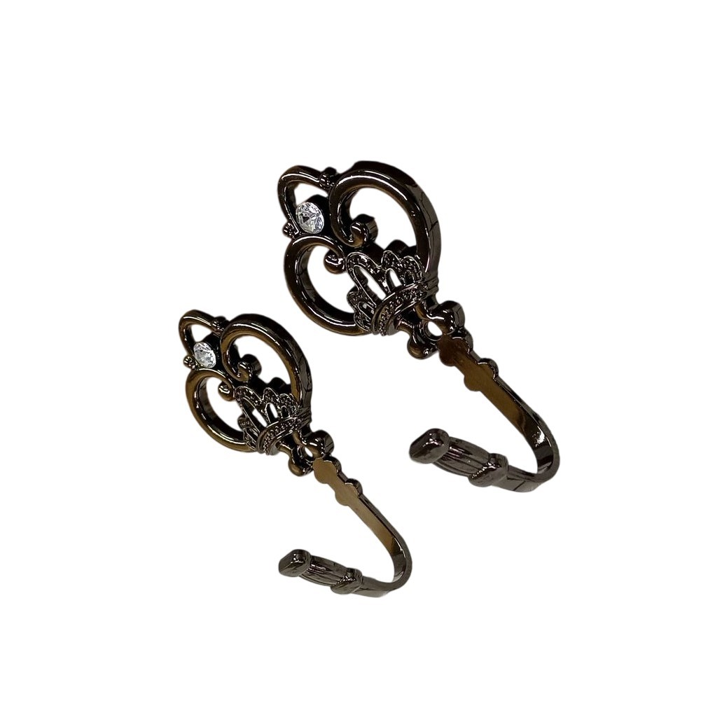 Shower Curtain Hooks with Crown Shape Zinc Alloy 9.5 5 cm for Consistent Sizing
