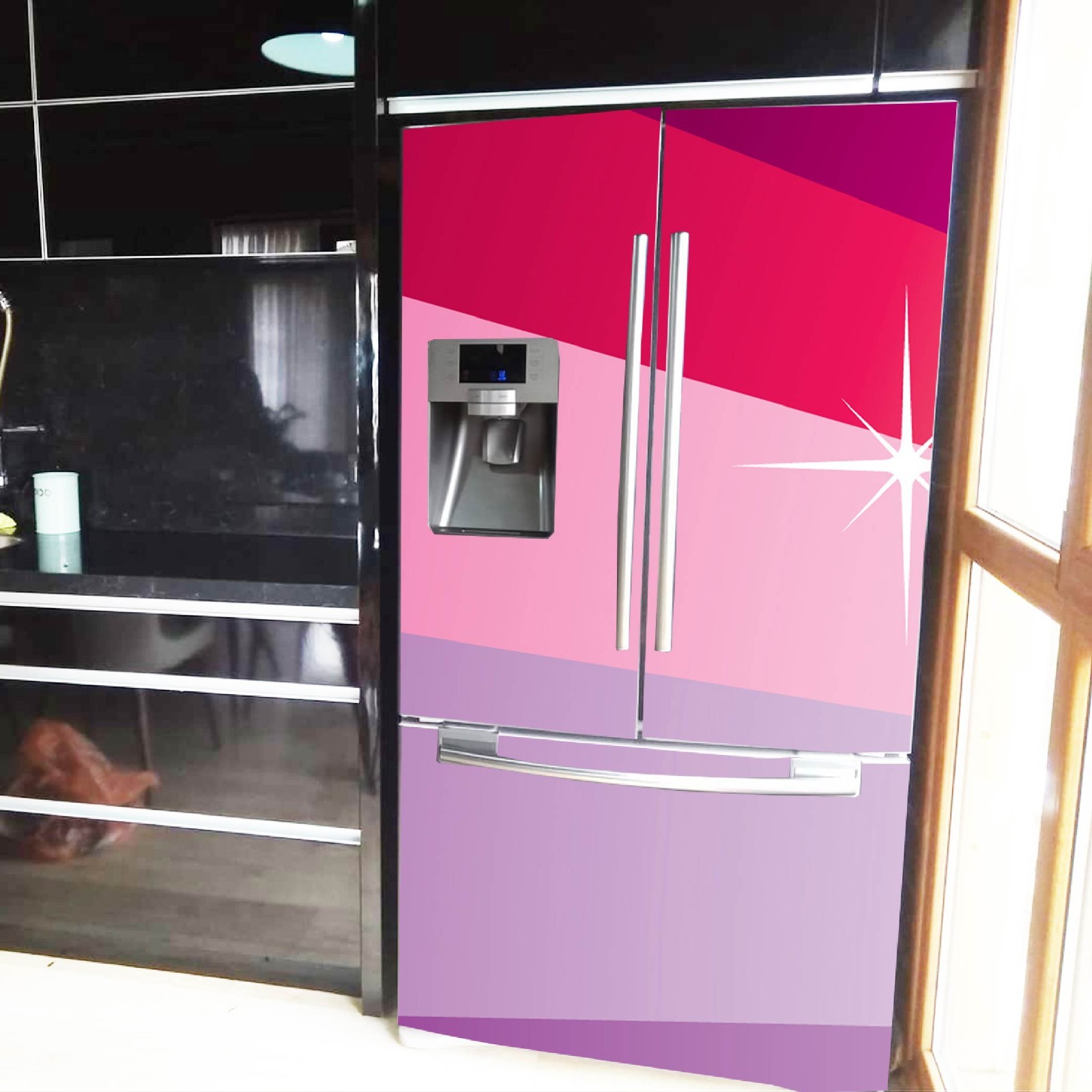 Large Refrigerator Wrap Vinyl Cover