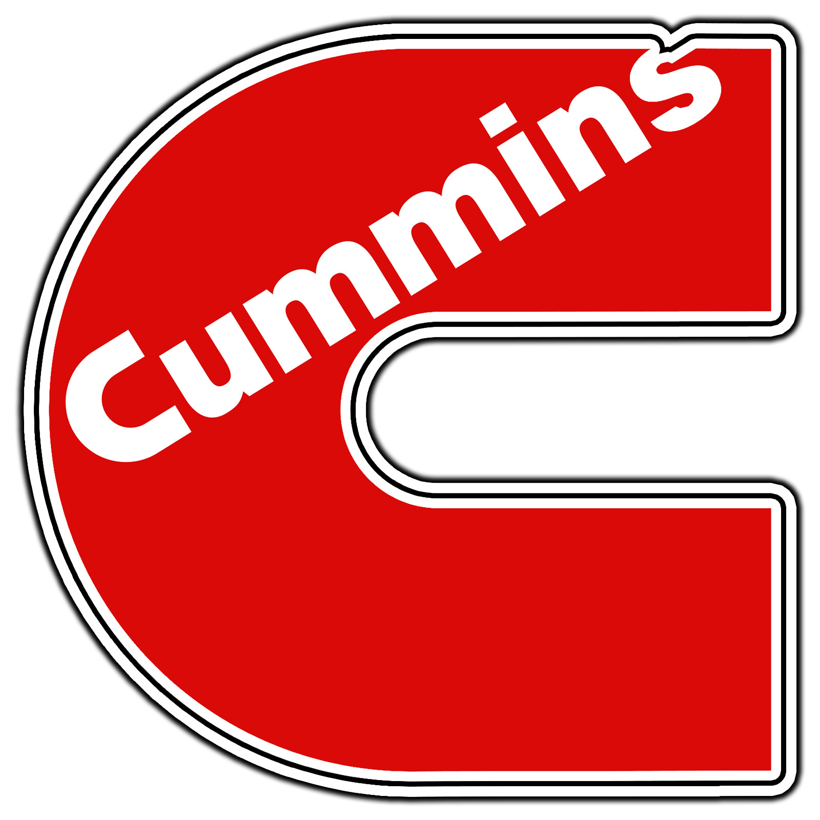 Cummins Red Logo #3 Sticker Waterproof Vinyl Decal Die-Cut Garage Car