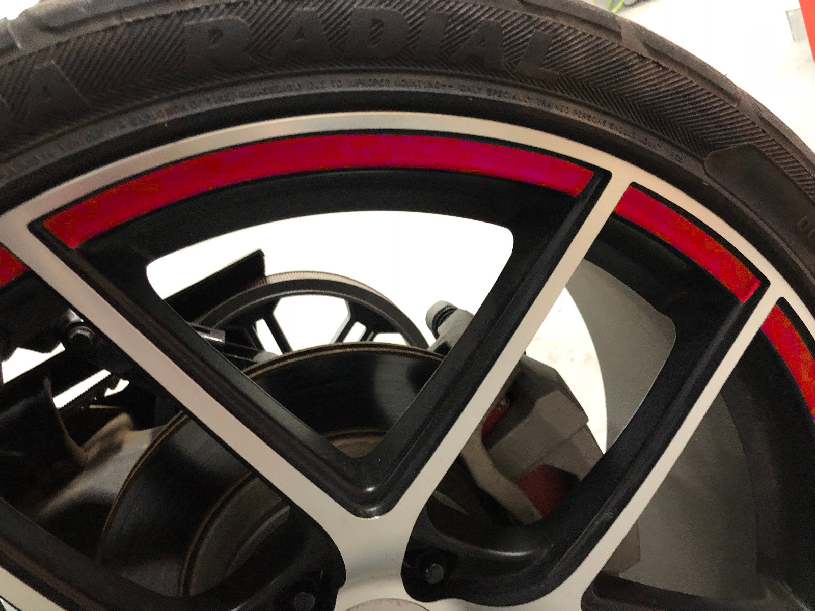 POLARIS SLINGSHOT WHEEL ACCENT DECALS STICKERS FOR 18"Front & 20"Rear OEM Style