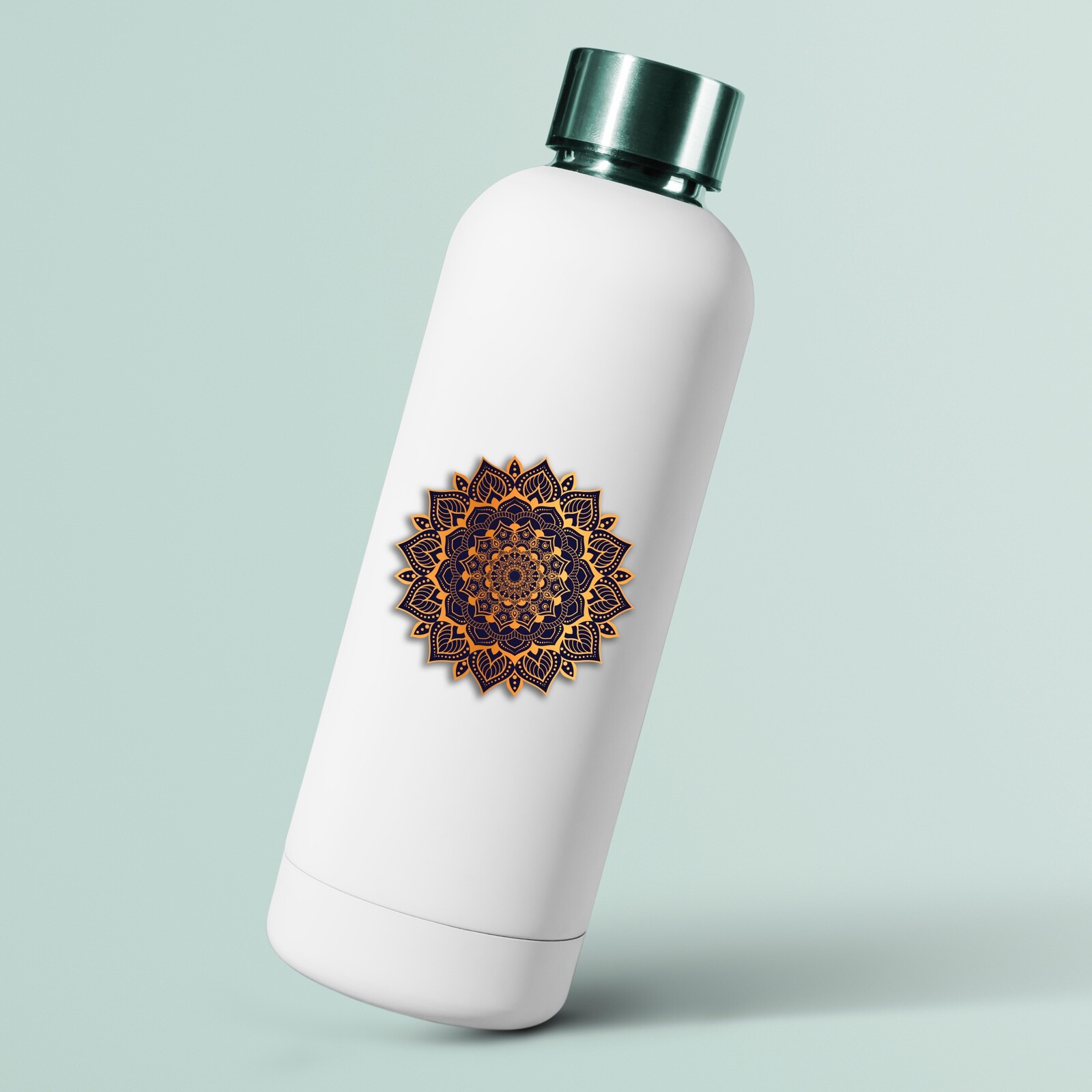 Gold Mandala Vinyl Sticker – Car Sticker Vinyl Decal Laptop Water Bottle Yoga
