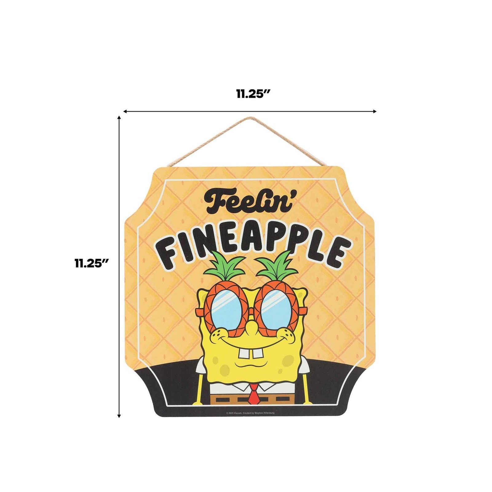 SpongeBob SquarePants Feelin' Fineapple Hanging Wood Wall Decor – Funny Spong…