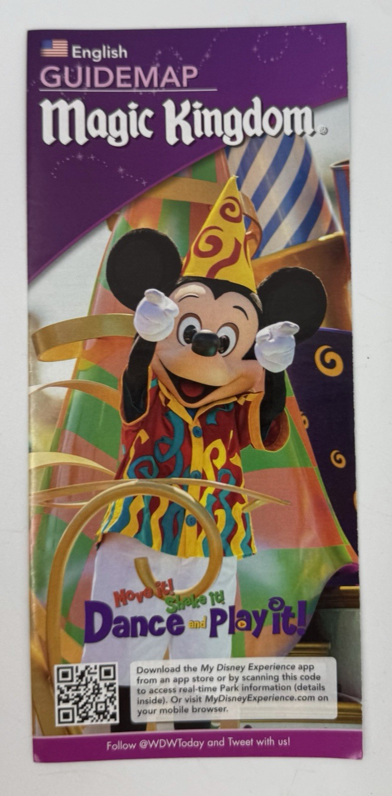Walt Disney World Magic Kingdom Fall 2015 Park Guide Map "Move It Shake It”