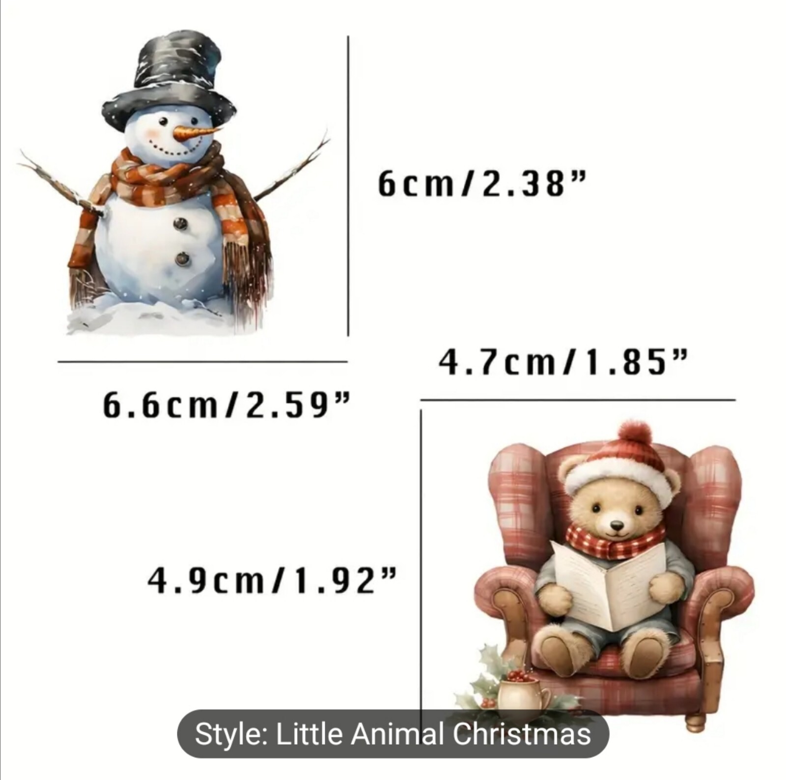 10 PCS Vintage Retro Christmas Holiday Season Stickers BRAND NEW