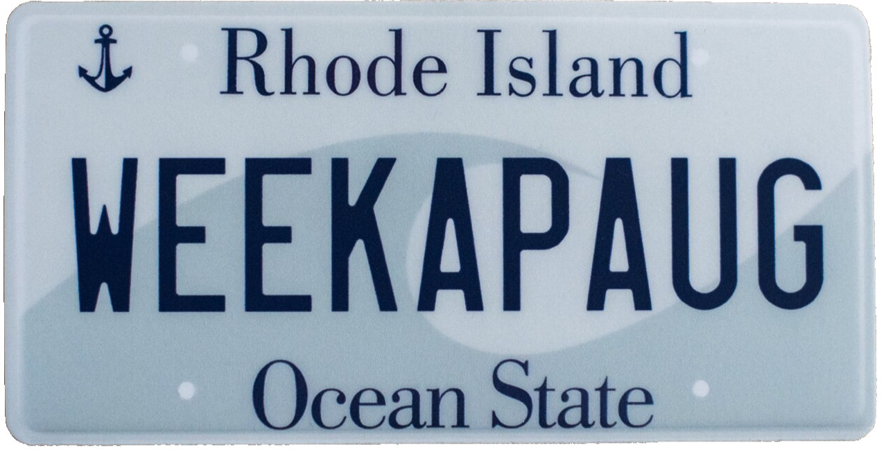 PHISH Weekapaug Rhode Island License Plate Sticker *NEW* 5" x 2-1/2"