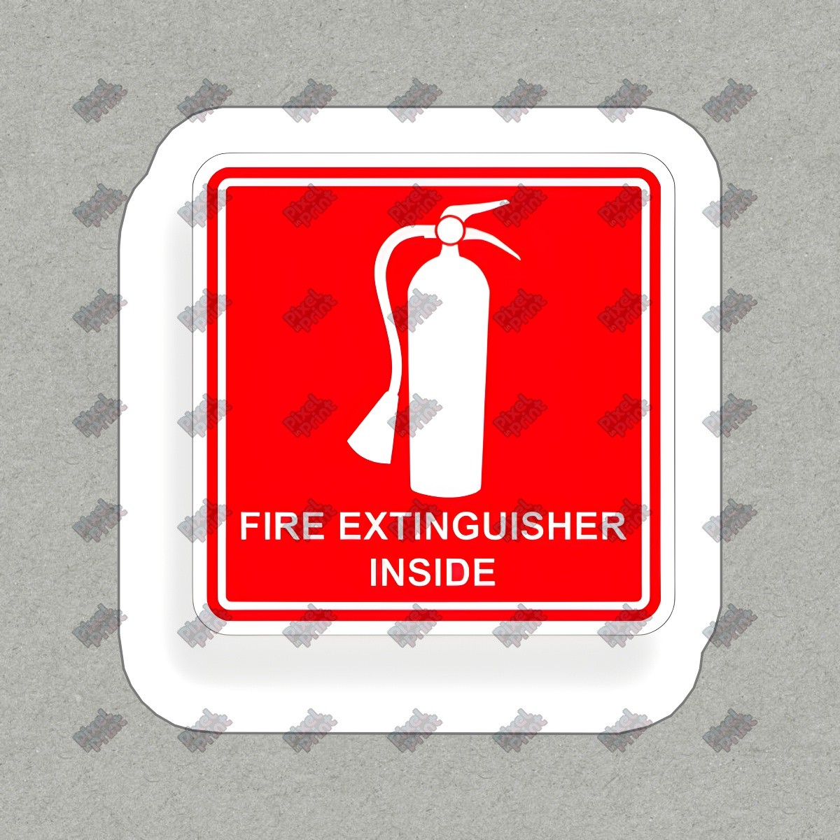 Fire Extinguisher Inside Vinyl Decal Safety Sticker for Home, Office, #893294