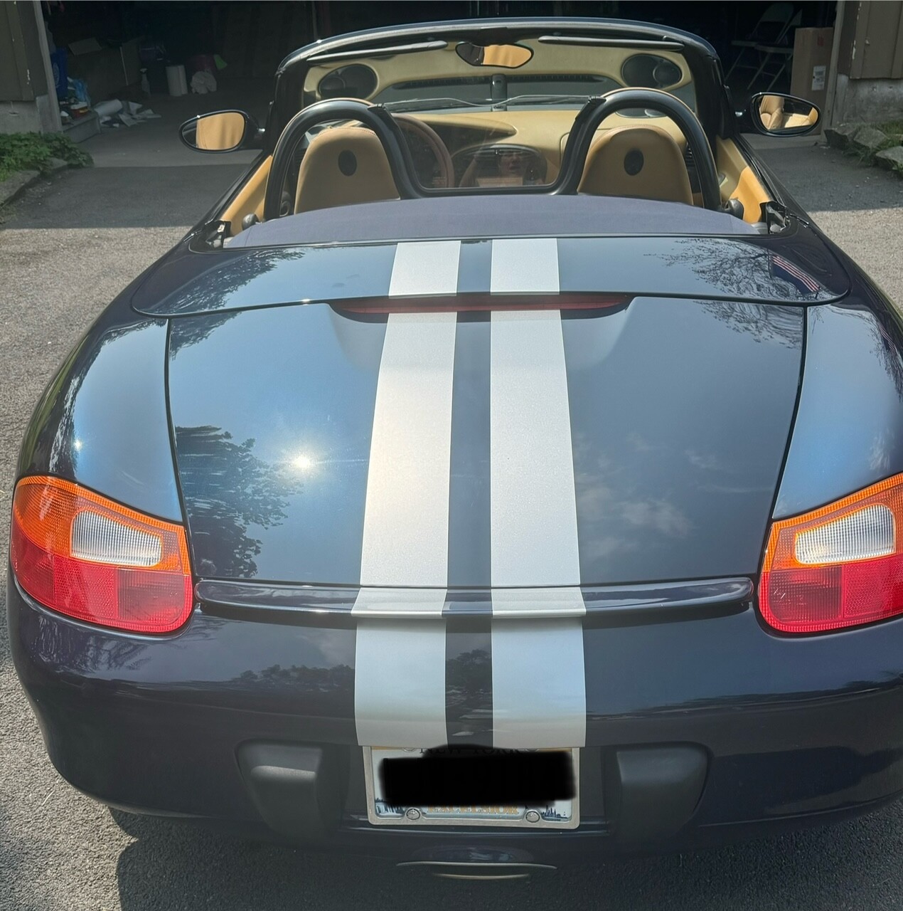 Hood Rear and Rocker Stripe Stripes Graphics kit Compatible with Porsche Boxster