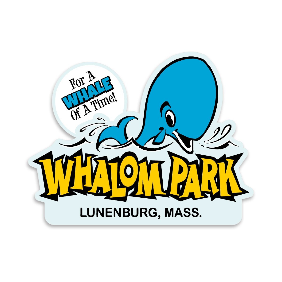 Vinyl Sticker: Whalom Park, Lunenburg Massachusetts, New England Souvenir