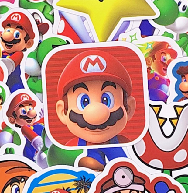 90s Retro Video Game Stickers 50pc Lot 8-Bit Pixel Art Platformer Gamer Decals
