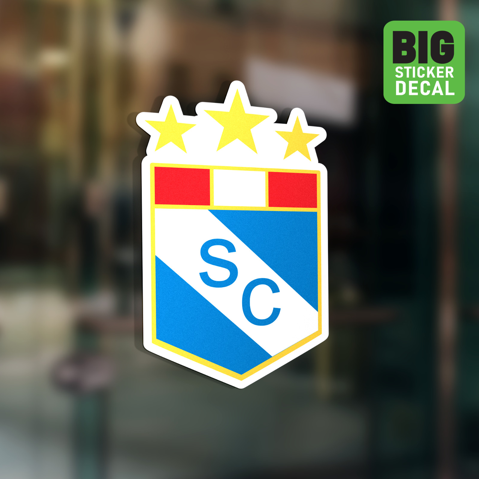 Sporting Crystal Peru Big Laminated Vinyl Sticker Car Decal Calcomania Carro