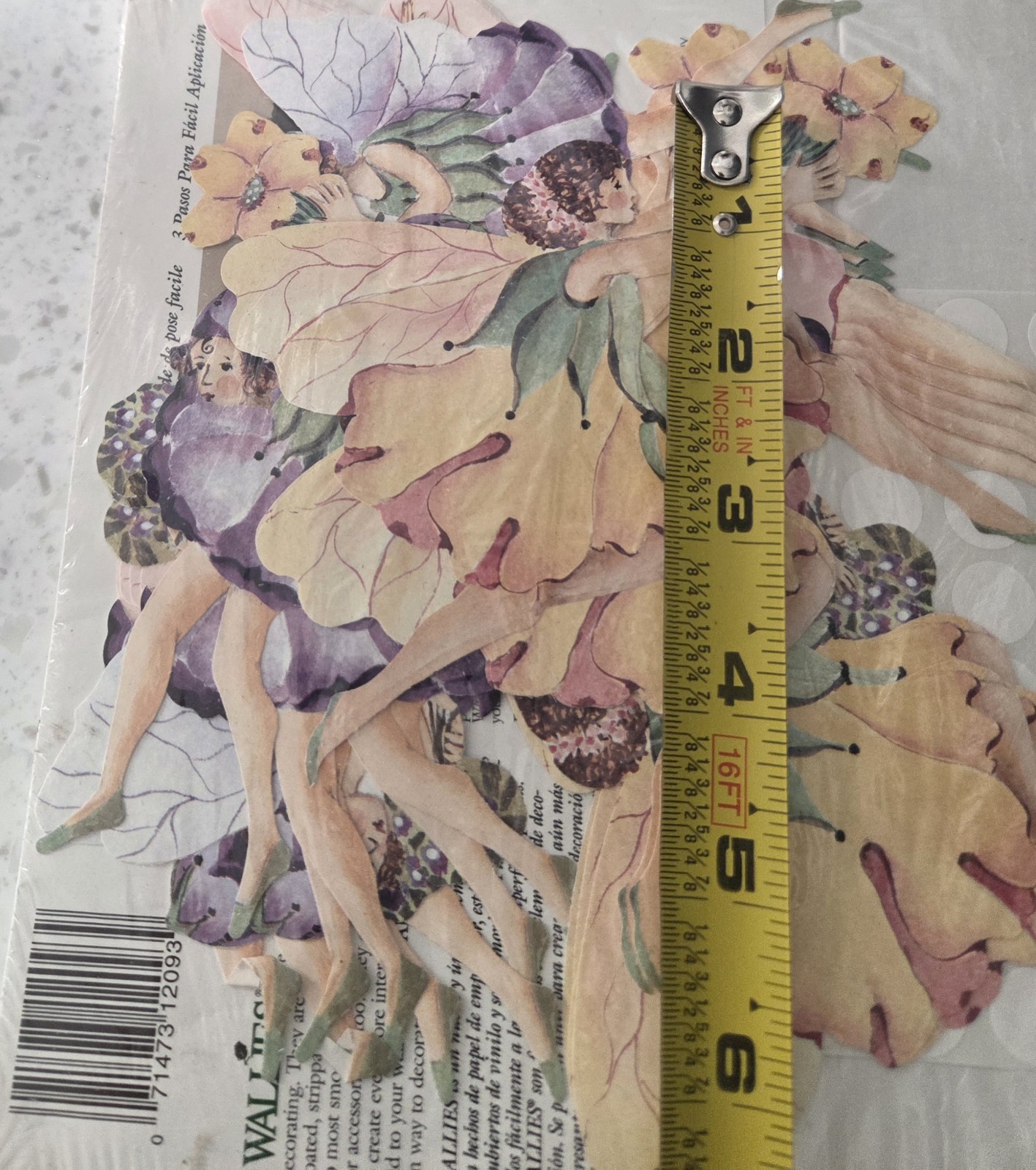 WALLIES Wallpaper Cutouts 25 Fairies New in Package Pre-pasted Wallpaper NOS