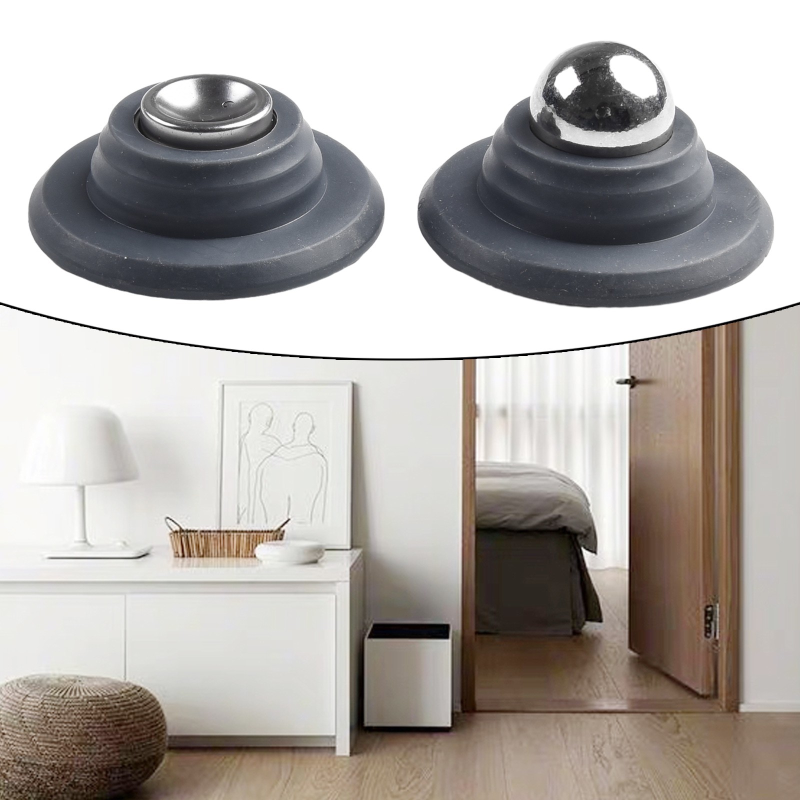 Silicone Door Stop Short Door Stopper Widened Fixed Base Multiple Choices