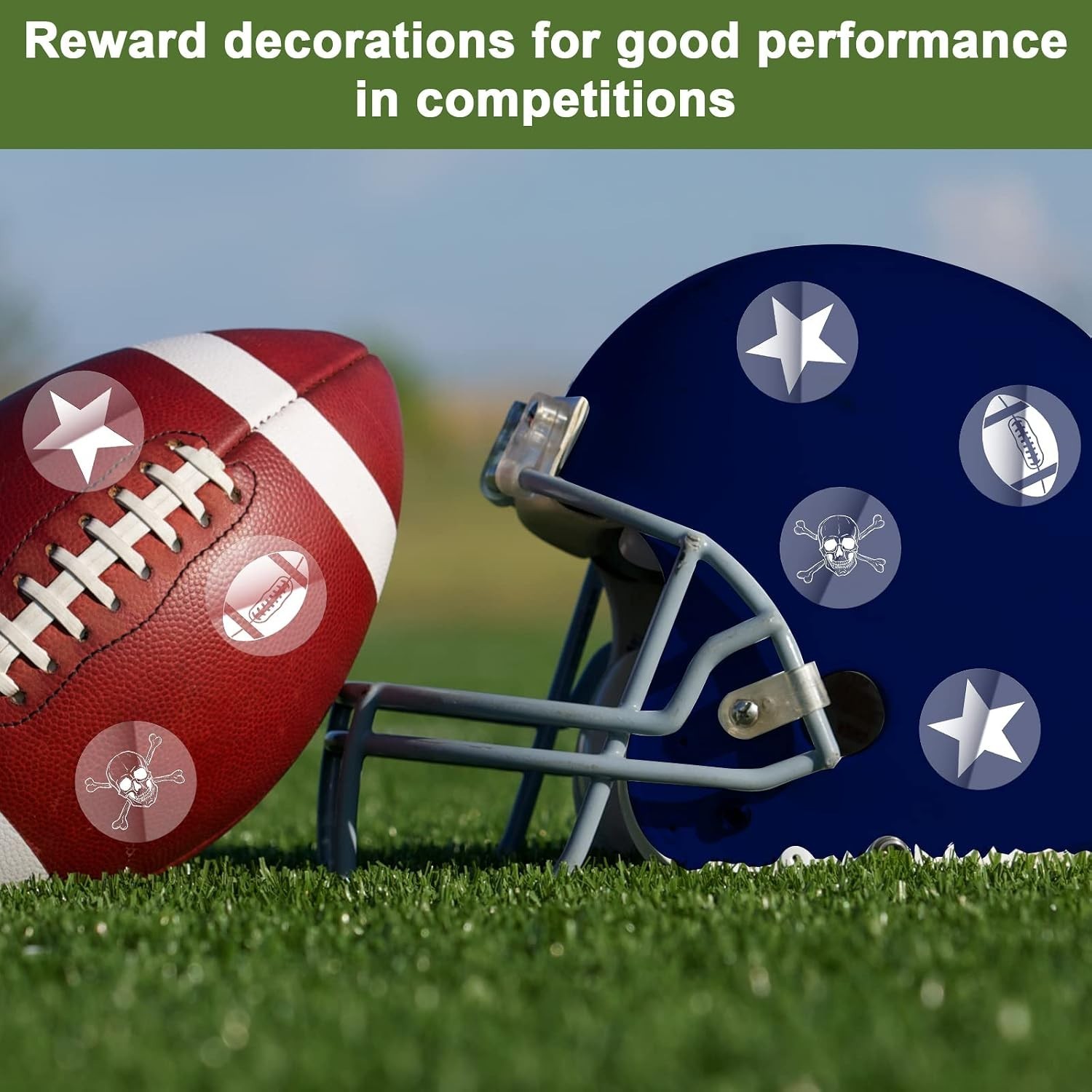 300 Pcs Football Helmet Decal Football Stickers Self Adhesive Helmet Stickers…