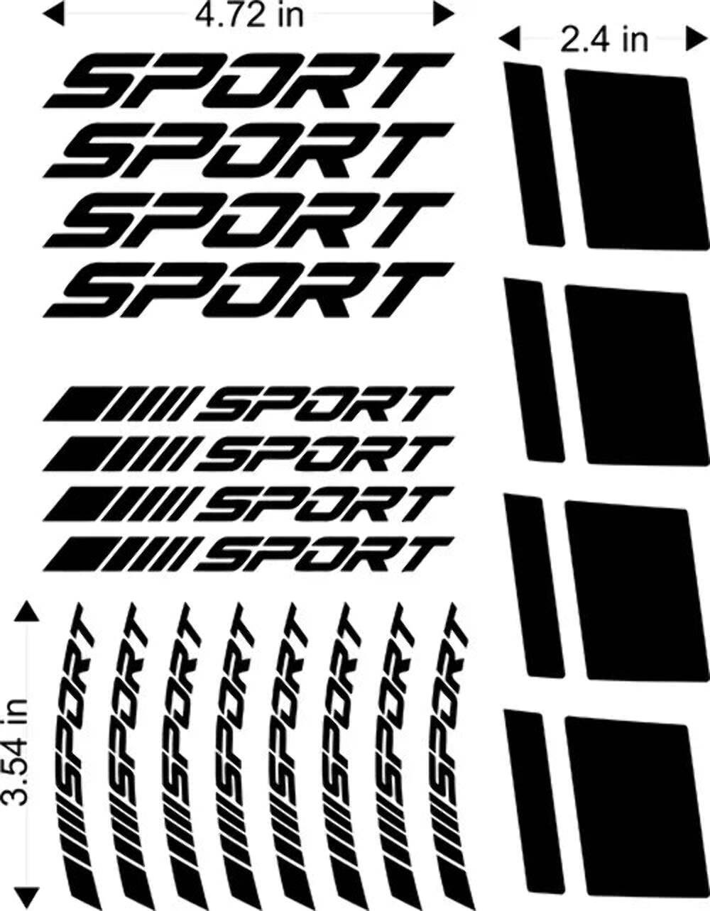 Universal Sport Vinyl Rim Decals – 20-Piece Performance Wheels