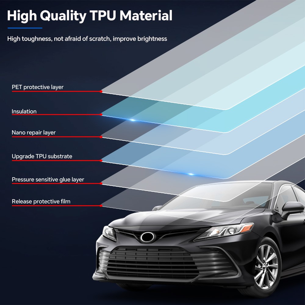 For Toyota Camry LE XLE 2021-2024 Paint Protection Film TPU PPF Pre-Cut Kit