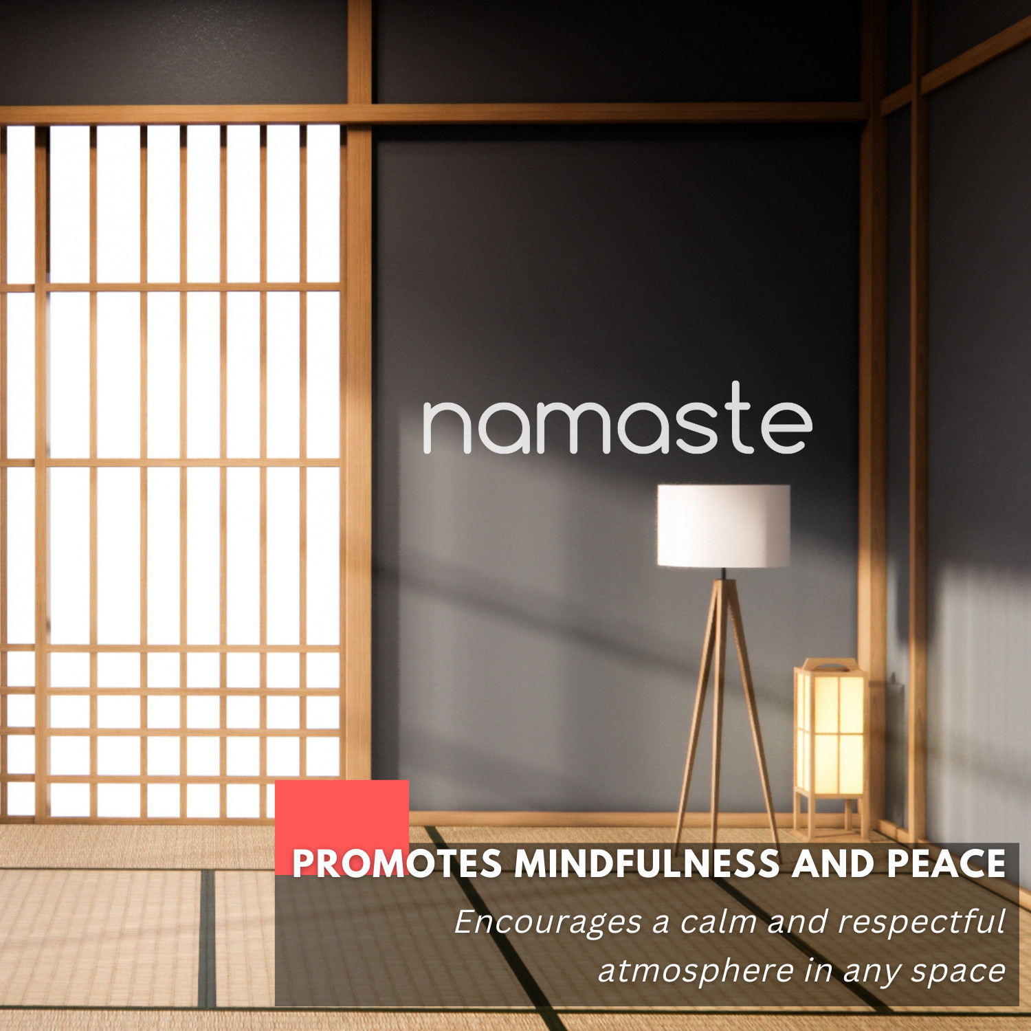 Inspirational Wall Decal – Namaste – Yoga, Meditation, and Mindfulness Decor