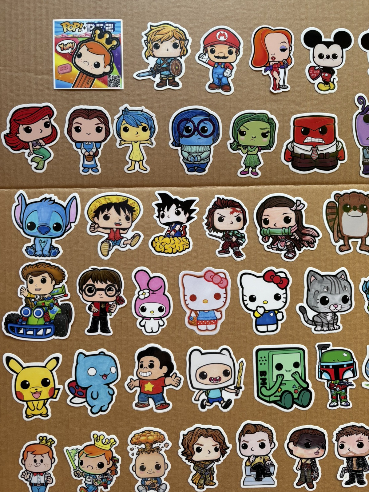 Lot of 63 – Funko Pop Style Decal / Stickers Custom Art Variant