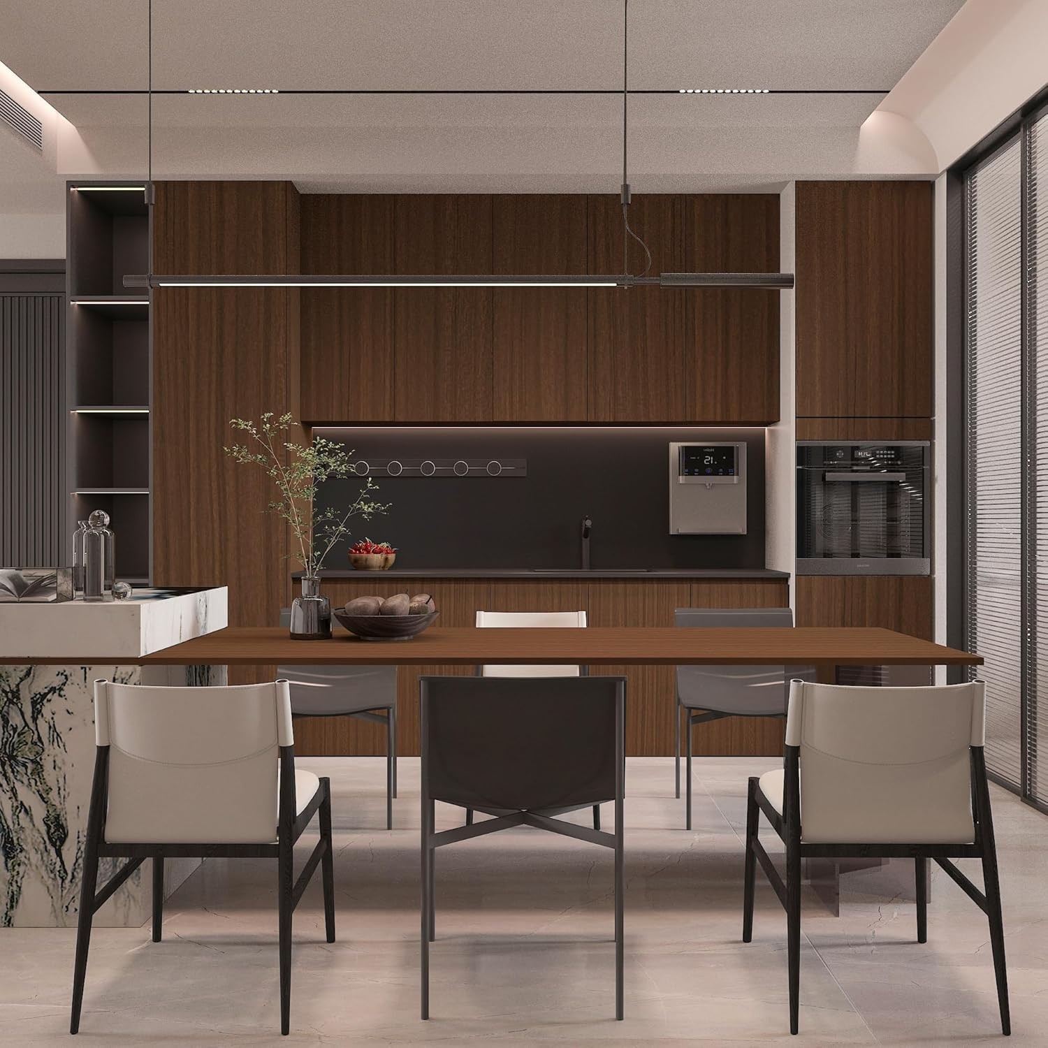 Brown Wood Grain Waterproof Peel and Stick Wallpaper Walnut Look Furniture St…