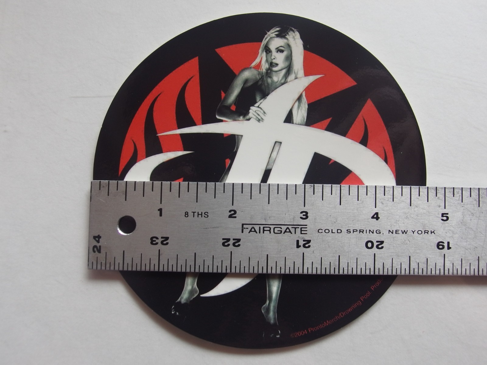 Drowning Pool Girl Logo Sticker C&D 2004 Licensed 4.75" Rare Rock Band Decal