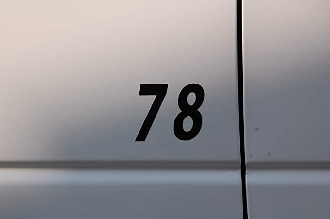 0-9 Reflective Numbers Black Sticker Vinyl Decals CHOOSE 1"-12" Set Of 40 (RV1)