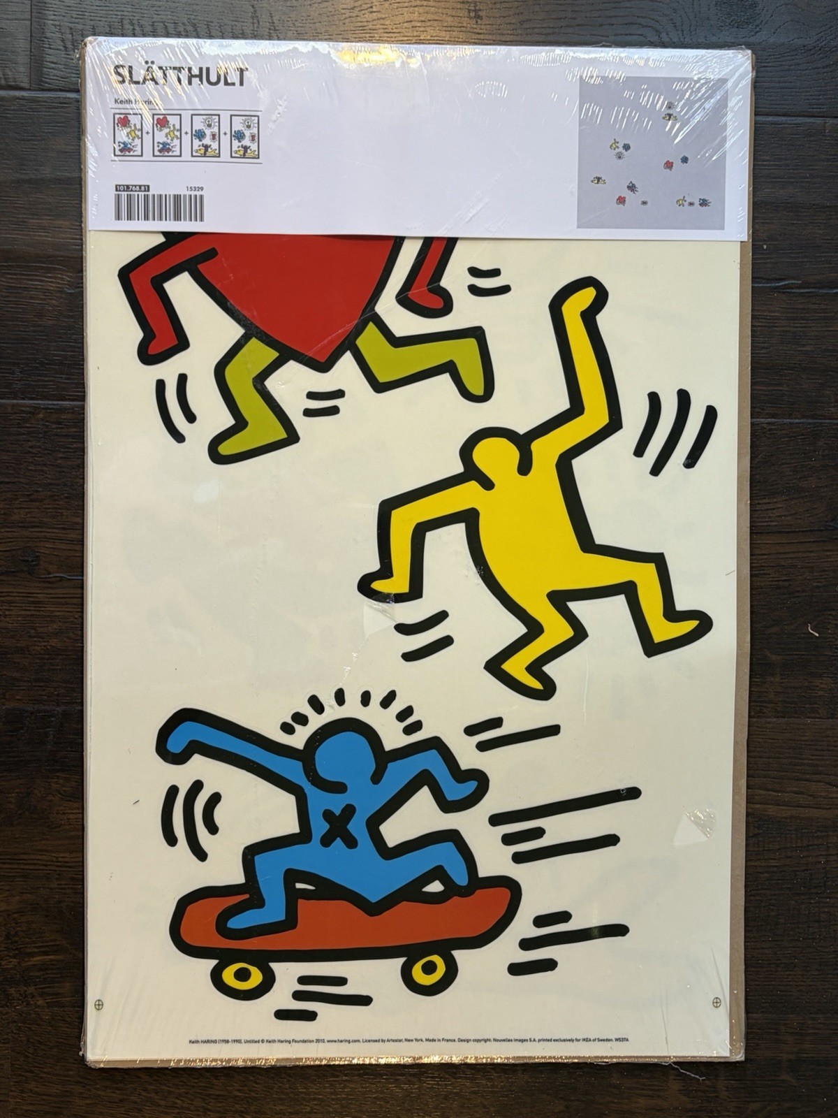 IKEA 2010 Slatthult Keith Haring Removable Wall Decals Stickers Pop Art 4 Sheets