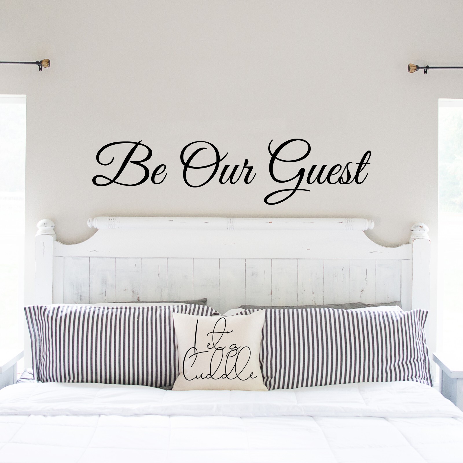 Be Our Guest Room Wall Decal Sticker Quote Over the Bedroom Decor Vinyl Welcome
