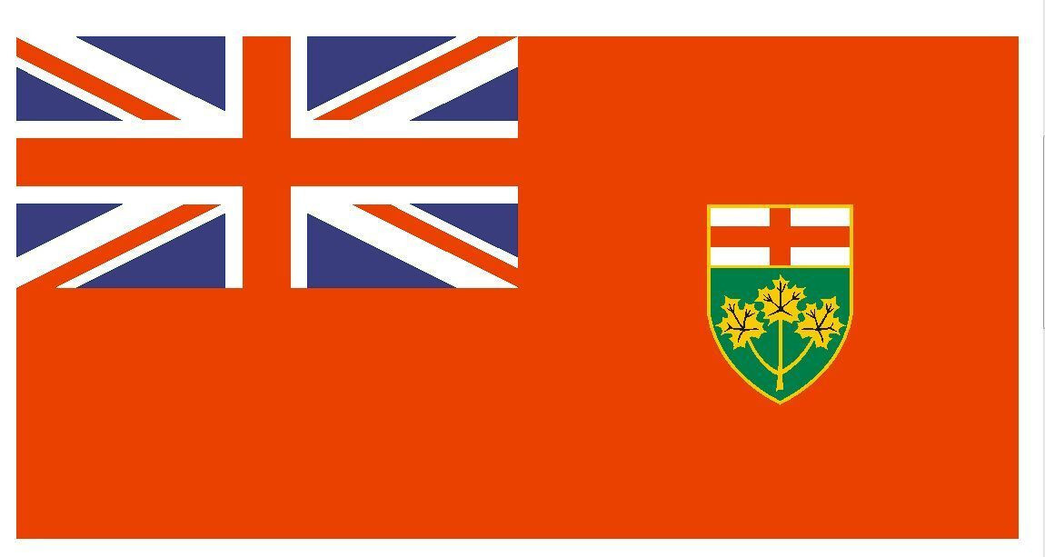 Ontario Canada International Flag Sticker Decal F372
