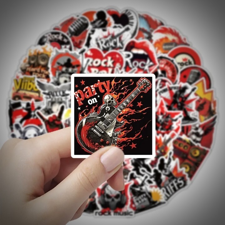 300pcs Rock Band Logo Stickers Decal Lot Punk Vinyl Music Heavy Metal Laptop USA