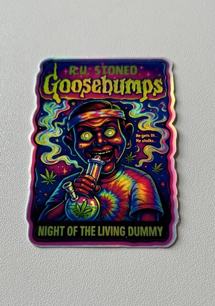 Goosebumps Stoner 2.5 Inch Holographic Sticker Set Of 2