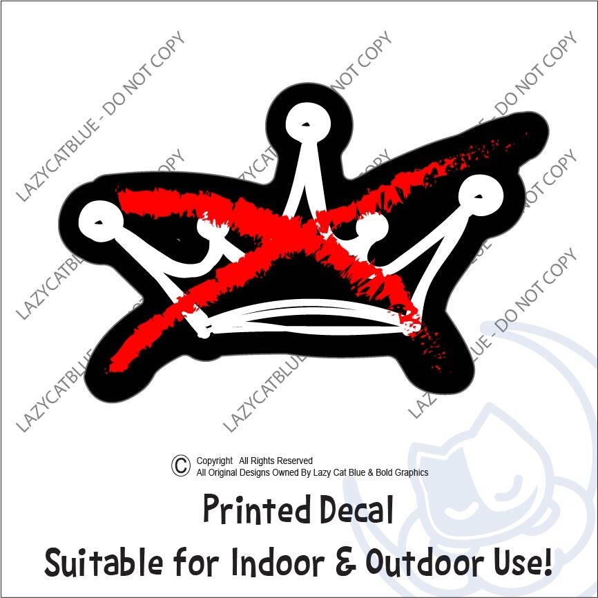 No Crown Decal Sticker No Kings in America Day 2025 Anti Trump Protest MAGA 47